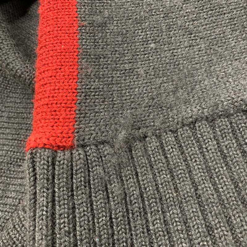 【中古品】【メンズ】 TURTLE KNIT SWEATER タートルニットセーター 146-260130-tt-14-izu サイズ：L カラー：グレー×レッド 万代Net店