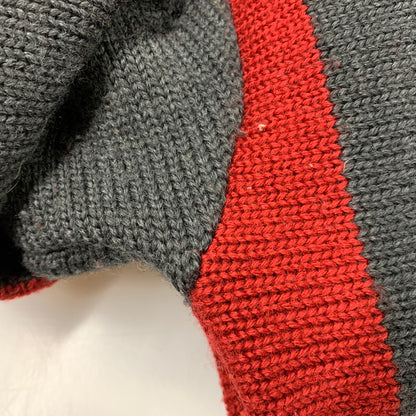 【中古品】【メンズ】 TURTLE KNIT SWEATER タートルニットセーター 146-260130-tt-14-izu サイズ：L カラー：グレー×レッド 万代Net店
