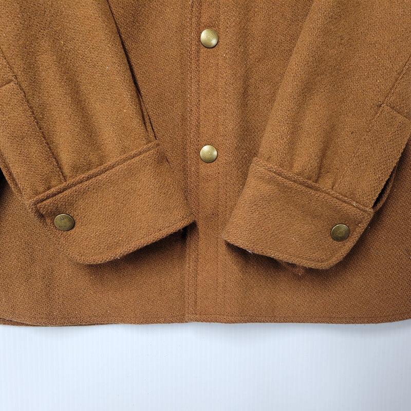 【中古品】【メンズ】 LS WOOL SHIRT WPL6635 ロングスリーブ ウールシャツ 長袖 トップス 146-260131-as-15-izu サイズ：S カラー：ブラウン 万代Net店