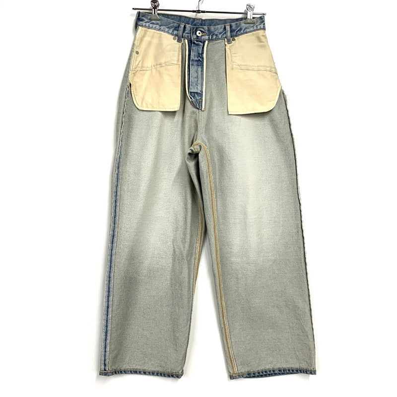 【中古品】【メンズ】 INSCRIRE アンスクリア ID-PT33 LOOSE FIT ルーズ フィット INSIDE OUT DENIM PANTS インサイド アウト デニム パンツ ズボン ボトムス 151-260130-ya-08-izu サイズ：30 カラー：インディゴ 万代Net店