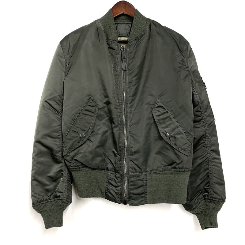 【中古品】【メンズ】 ALPHA INDUSTRIES アルファインダストリーズ 0615-00-573-8335 USA製 MA-1 FLIGHT JACKET フライト ジャケット アウター 145-260130-ya-14-izu サイズ：XS カラー：ダークグリーン 万代Net店