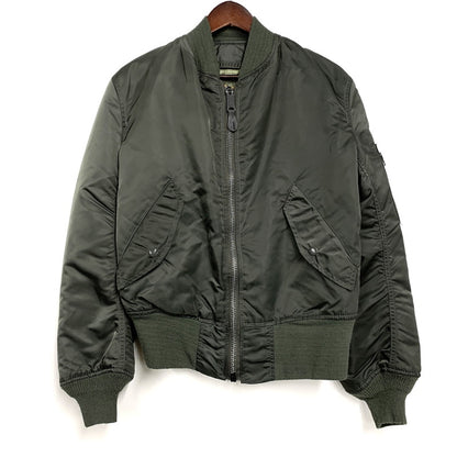 【中古品】【メンズ】 ALPHA INDUSTRIES アルファインダストリーズ 0615-00-573-8335 USA製 MA-1 FLIGHT JACKET フライト ジャケット アウター 145-260130-ya-14-izu サイズ：XS カラー：ダークグリーン 万代Net店