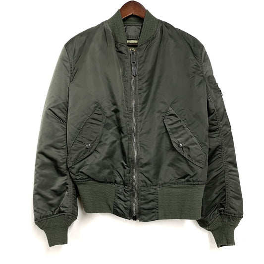 【中古品】【メンズ】 ALPHA INDUSTRIES アルファインダストリーズ 0615-00-573-8335 USA製 MA-1 FLIGHT JACKET フライト ジャケット アウター 145-260130-ya-14-izu サイズ：XS カラー：ダークグリーン 万代Net店