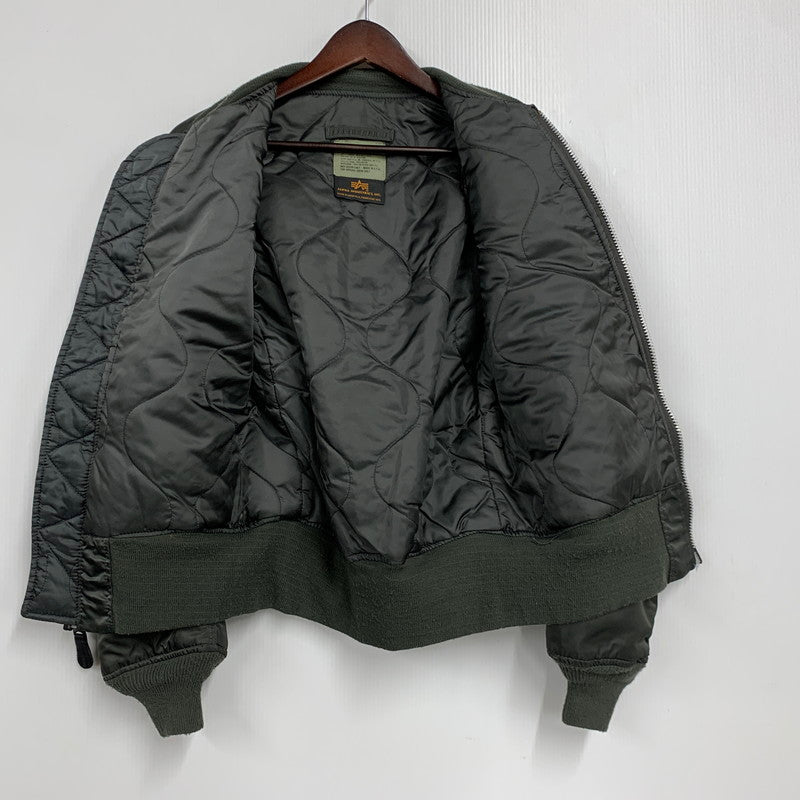 【中古品】【メンズ】 ALPHA INDUSTRIES アルファインダストリーズ 0615-00-573-8335 USA製 MA-1 FLIGHT JACKET フライト ジャケット アウター 145-260130-ya-14-izu サイズ：XS カラー：ダークグリーン 万代Net店
