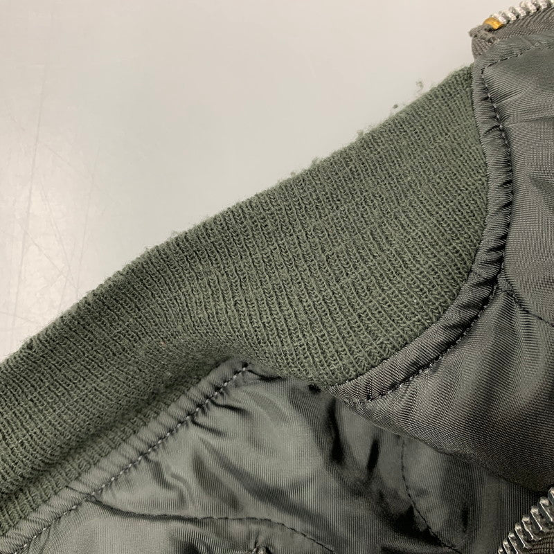 【中古品】【メンズ】 ALPHA INDUSTRIES アルファインダストリーズ 0615-00-573-8335 USA製 MA-1 FLIGHT JACKET フライト ジャケット アウター 145-260130-ya-14-izu サイズ：XS カラー：ダークグリーン 万代Net店