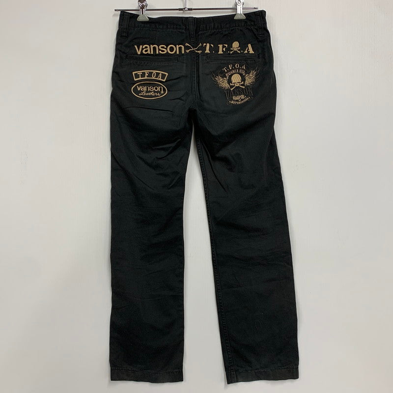 【中古品】【メンズ】 VANSON バンソン ×T.F.O.A STRAIGHT PANTS ストレートパンツ ボトムス ズボン 156-260130-tt-12-izu サイズ：30 カラー：ブラック 万代Net店