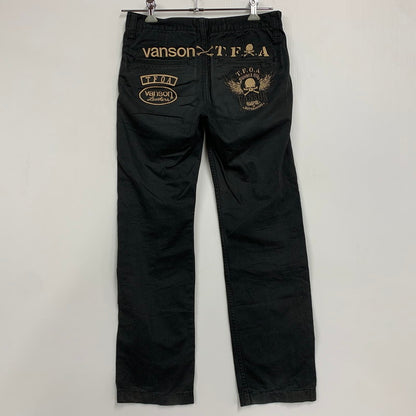 【中古品】【メンズ】 VANSON バンソン ×T.F.O.A STRAIGHT PANTS ストレートパンツ ボトムス ズボン 156-260130-tt-12-izu サイズ：30 カラー：ブラック 万代Net店