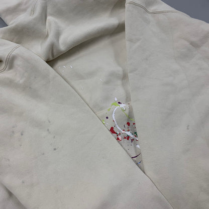 【中古品】【メンズ】 FOG ESSENTIALS エフオージーエッセンシャルズ ×THEATER8 シアターエイト BACK LOGO PAINT HOODIE バック ロゴ ペイント フーディ トップス スウェット トレーナー 142-260130-ya-15-izu サイズ：XS カラー：クリーム 万代Net店