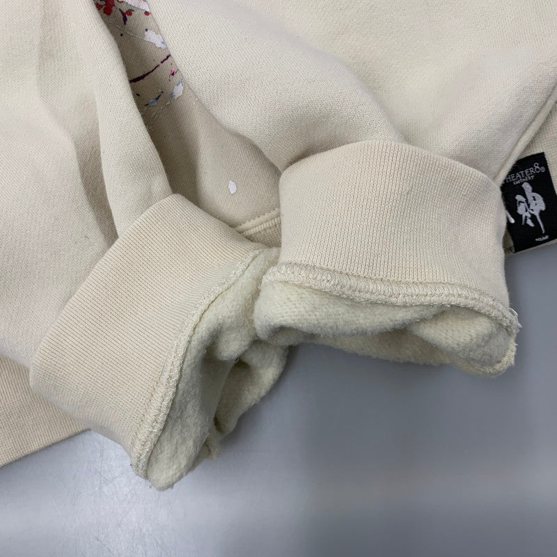 【中古品】【メンズ】 FOG ESSENTIALS エフオージーエッセンシャルズ ×THEATER8 シアターエイト BACK LOGO PAINT HOODIE バック ロゴ ペイント フーディ トップス スウェット トレーナー 142-260130-ya-15-izu サイズ：XS カラー：クリーム 万代Net店