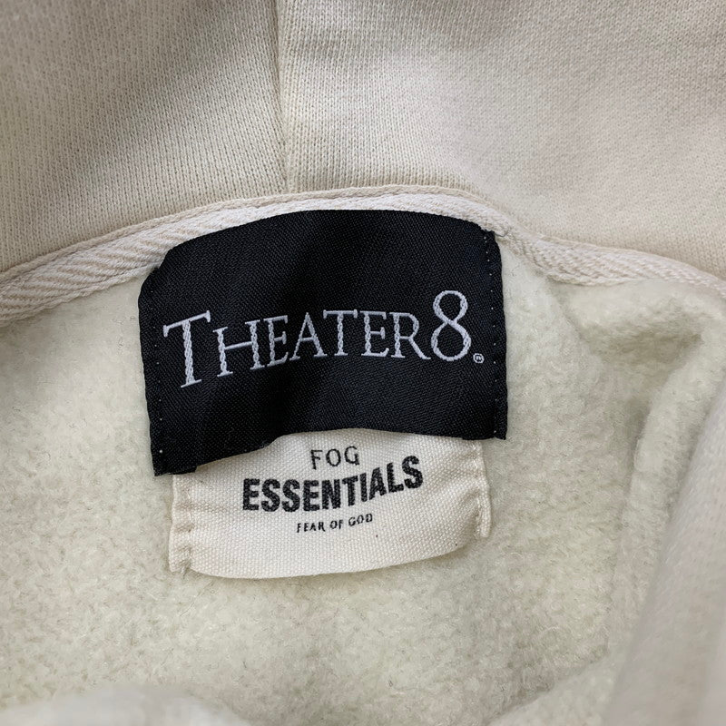 【中古品】【メンズ】 FOG ESSENTIALS エフオージーエッセンシャルズ ×THEATER8 シアターエイト BACK LOGO PAINT HOODIE バック ロゴ ペイント フーディ トップス スウェット トレーナー 142-260130-ya-15-izu サイズ：XS カラー：クリーム 万代Net店