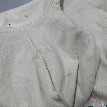 【中古品】【メンズ】 FOG ESSENTIALS エフオージーエッセンシャルズ ×THEATER8 シアターエイト BACK LOGO PAINT HOODIE バック ロゴ ペイント フーディ トップス スウェット トレーナー 142-260130-ya-15-izu サイズ：XS カラー：クリーム 万代Net店