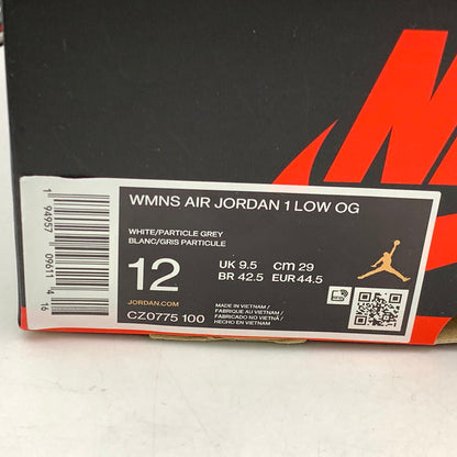【中古美品】【メンズ】 CZ0775-100 WOMEN'S AIR JORDAN ウィメンズ エア ジョーダン 1 LOW ロウ OG オージー スニーカー シューズ 靴 160-260131-ya-06-izu サイズ：29cm カラー：WHITE/PARTICLE-GREY 万代Net店