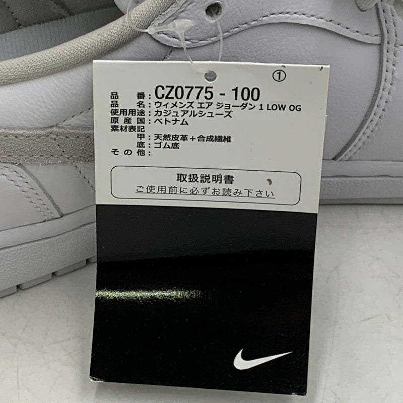 【中古美品】【メンズ】 CZ0775-100 WOMEN'S AIR JORDAN ウィメンズ エア ジョーダン 1 LOW ロウ OG オージー スニーカー シューズ 靴 160-260131-ya-06-izu サイズ：29cm カラー：WHITE/PARTICLE-GREY 万代Net店