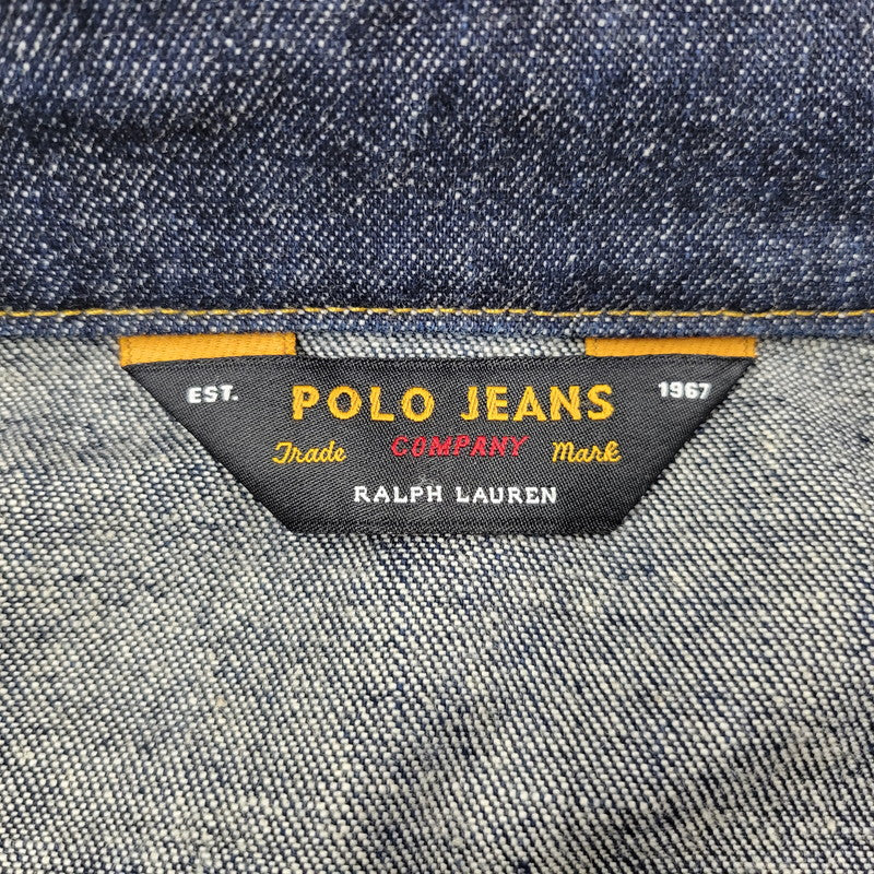 【中古品】【メンズ】 POLO JEANS COMPANY ポロ ジーンズ カンパニー 5839YW2075 三角タグ メキシコ製 3RD TYPE DENIM JACKET サードタイプ デニムジャケット アウター 146-260131-ya-15-izu サイズ：XL カラー：インディゴ 万代Net店