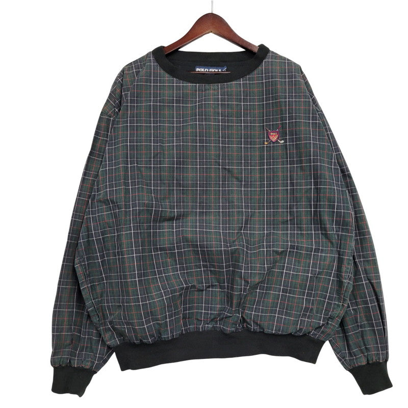 【中古品】【メンズ】 POLO GOLF RALPH LAUREN ポロ ゴルフ ラルフ ローレン COTTON CHECK PULLOVER コットン チェック プルオーバー トップス 長袖 146-260131-ya-16-izu サイズ：XL カラー：グリーン 万代Net店