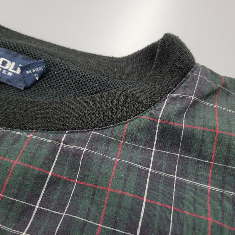 【中古品】【メンズ】 POLO GOLF RALPH LAUREN ポロ ゴルフ ラルフ ローレン COTTON CHECK PULLOVER コットン チェック プルオーバー トップス 長袖 146-260131-ya-16-izu サイズ：XL カラー：グリーン 万代Net店
