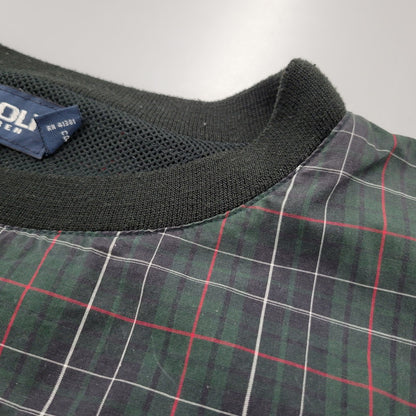 【中古品】【メンズ】 POLO GOLF RALPH LAUREN ポロ ゴルフ ラルフ ローレン COTTON CHECK PULLOVER コットン チェック プルオーバー トップス 長袖 146-260131-ya-16-izu サイズ：XL カラー：グリーン 万代Net店