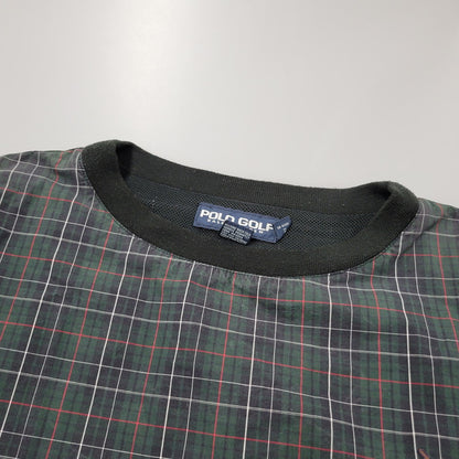 【中古品】【メンズ】 POLO GOLF RALPH LAUREN ポロ ゴルフ ラルフ ローレン COTTON CHECK PULLOVER コットン チェック プルオーバー トップス 長袖 146-260131-ya-16-izu サイズ：XL カラー：グリーン 万代Net店