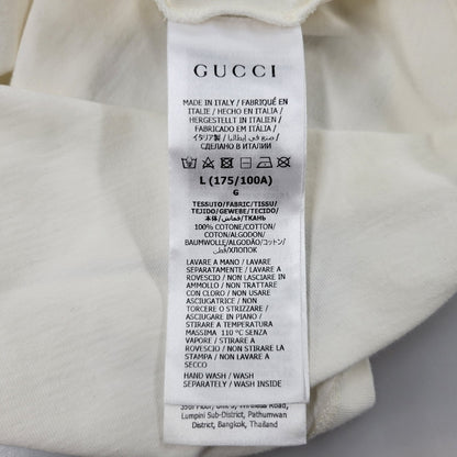 【中古品】【メンズ】 616036 XJD7T GUCCI FIRENZE グッチ フィレンツェ TEE Ｔシャツ トップス 半袖 141-260131-ya-14-izu サイズ：L カラー：WHITE 万代Net店
