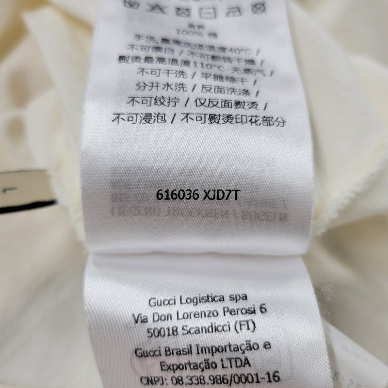 【中古品】【メンズ】 616036 XJD7T GUCCI FIRENZE グッチ フィレンツェ TEE Ｔシャツ トップス 半袖 141-260131-ya-14-izu サイズ：L カラー：WHITE 万代Net店