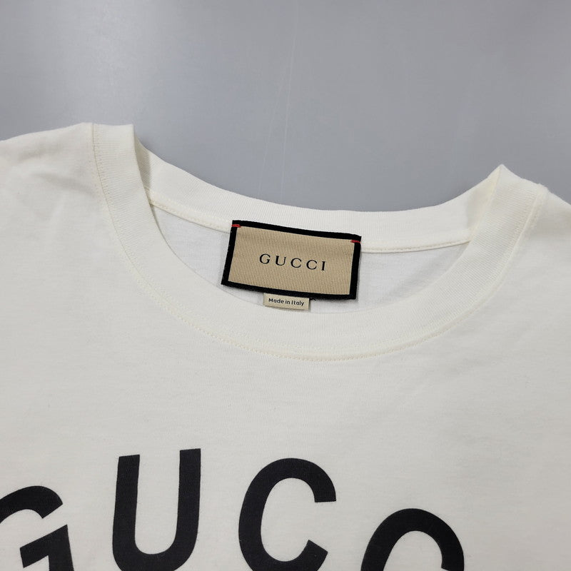 【中古品】【メンズ】 616036 XJD7T GUCCI FIRENZE グッチ フィレンツェ TEE Ｔシャツ トップス 半袖 141-260131-ya-14-izu サイズ：L カラー：WHITE 万代Net店
