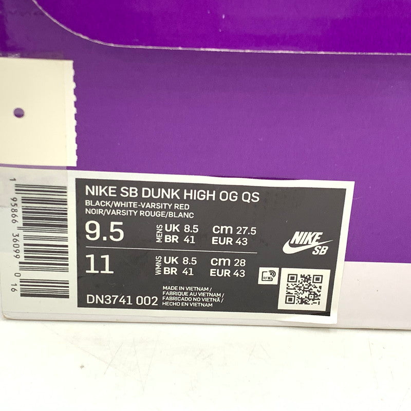 【中古美品】【メンズ】 × SUPREME シュプリーム DN3741-002 DUNK HIGH BY ANY MEANS ダンク ハイ バイ エニー ミーンズ スニーカー シューズ 靴 160-260131-ya-04-izu サイズ：27.5cm カラー： BLACK/WHITE-VARSITY RED 万代Net店