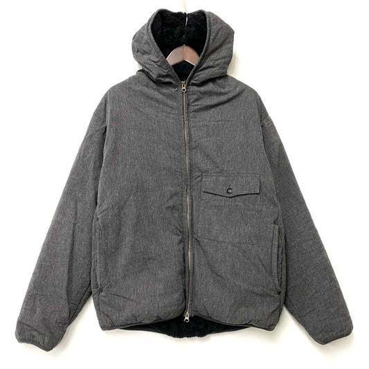 【中古品】【メンズ】 シャンブレーボアフード ジャケット アウター 140-260201-kh-18-izu サイズ：L カラー：チャコール 万代Net店