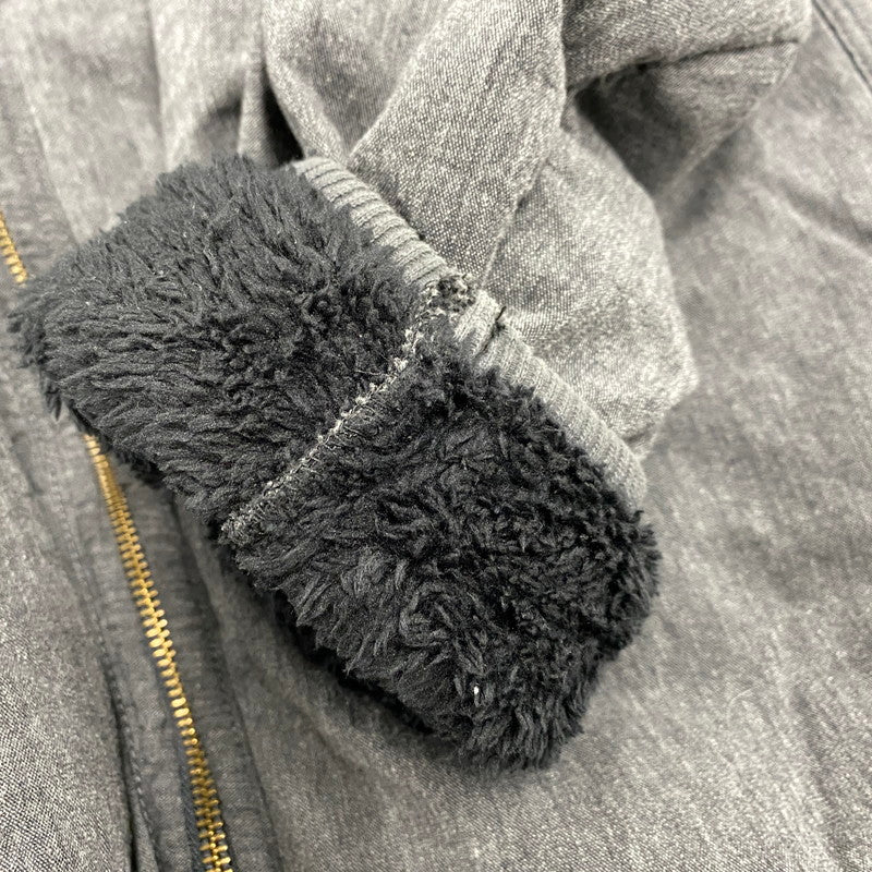 【中古品】【メンズ】 シャンブレーボアフード ジャケット アウター 140-260201-kh-18-izu サイズ：L カラー：チャコール 万代Net店