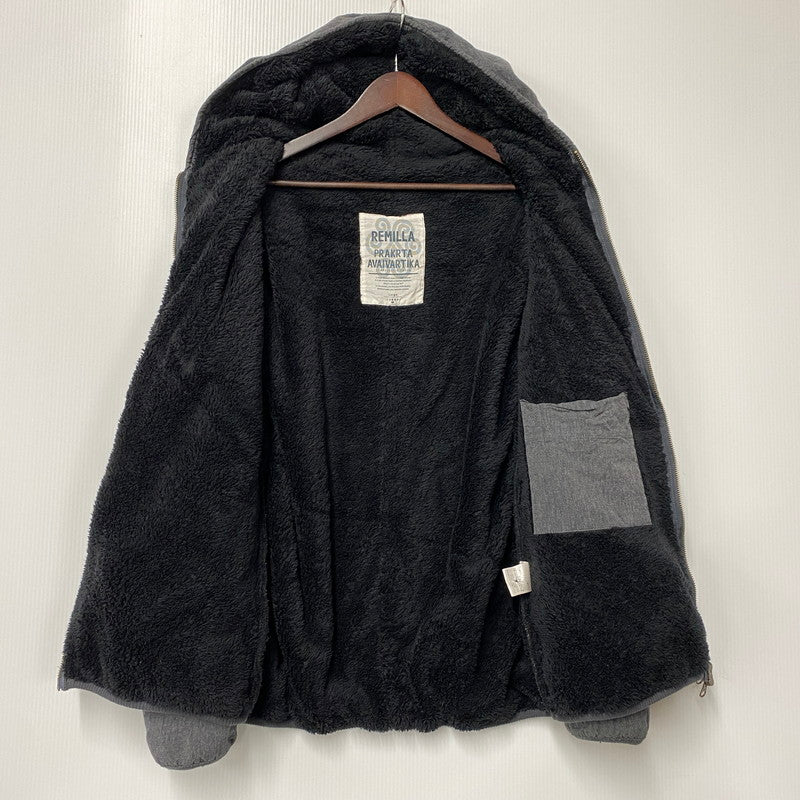【中古品】【メンズ】 シャンブレーボアフード ジャケット アウター 140-260201-kh-18-izu サイズ：L カラー：チャコール 万代Net店