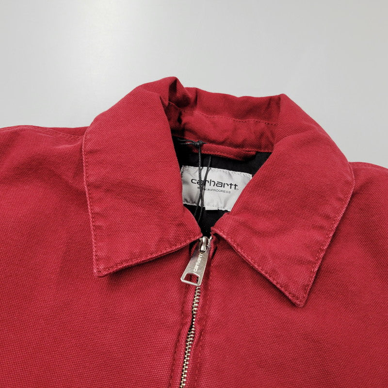 【中古品】【メンズ】 CARHARTT WIP カーハート ワークインプログレス I035617 STANTON JACKET スタントンジャケット SCARLET スカーレット STONE WASHED ストーンウォッシュド アウター 142-260131-ya-21-izu サイズ：M カラー：レッド 万代Net店