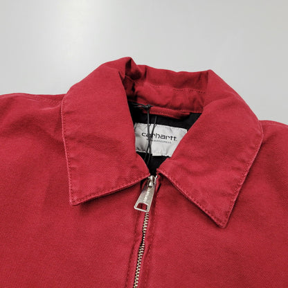 【中古品】【メンズ】 CARHARTT WIP カーハート ワークインプログレス I035617 STANTON JACKET スタントンジャケット SCARLET スカーレット STONE WASHED ストーンウォッシュド アウター 142-260131-ya-21-izu サイズ：M カラー：レッド 万代Net店