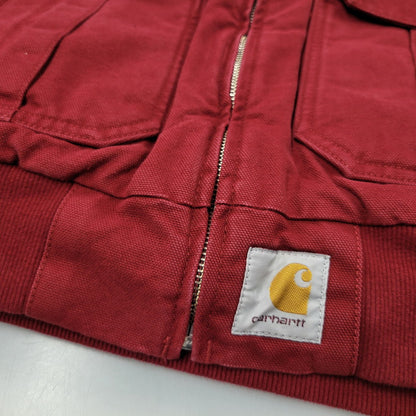 【中古品】【メンズ】 CARHARTT WIP カーハート ワークインプログレス I035617 STANTON JACKET スタントンジャケット SCARLET スカーレット STONE WASHED ストーンウォッシュド アウター 142-260131-ya-21-izu サイズ：M カラー：レッド 万代Net店