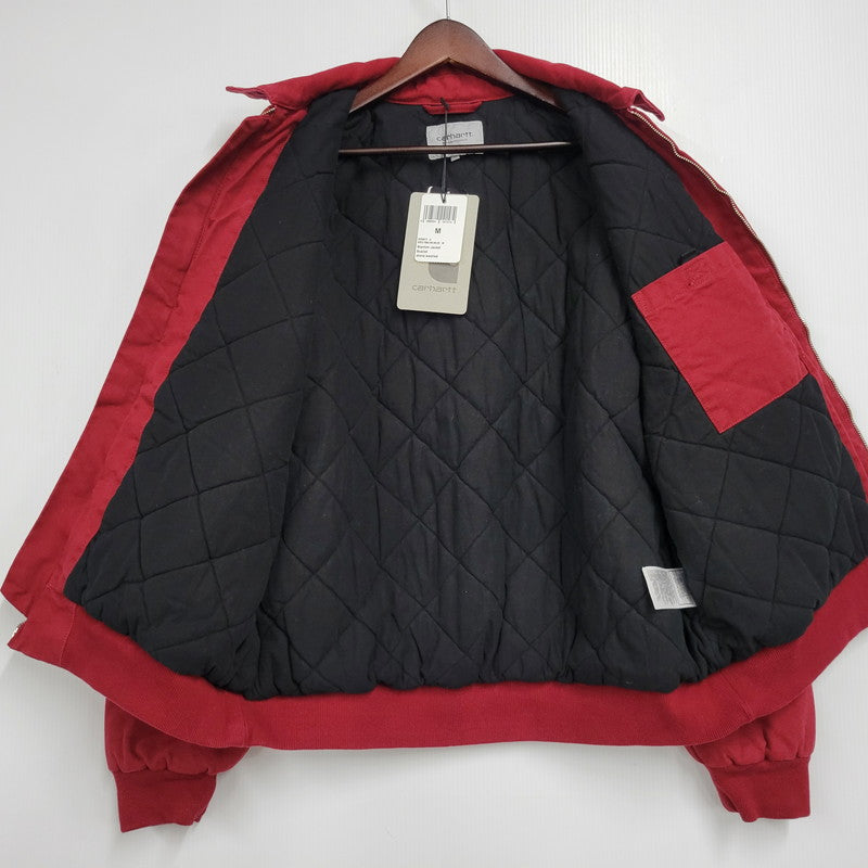 【中古品】【メンズ】 CARHARTT WIP カーハート ワークインプログレス I035617 STANTON JACKET スタントンジャケット SCARLET スカーレット STONE WASHED ストーンウォッシュド アウター 142-260131-ya-21-izu サイズ：M カラー：レッド 万代Net店