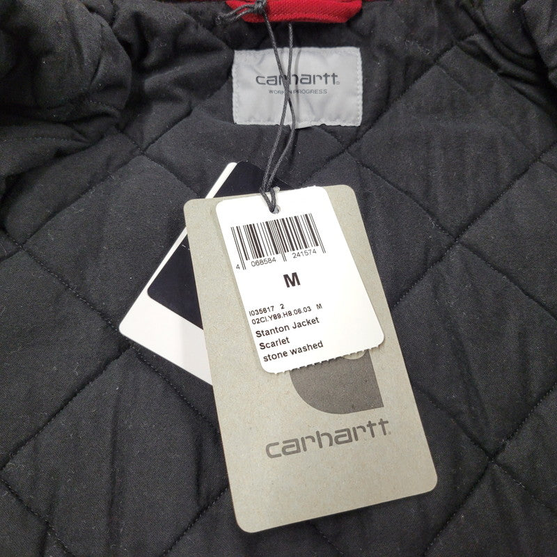 【中古品】【メンズ】 CARHARTT WIP カーハート ワークインプログレス I035617 STANTON JACKET スタントンジャケット SCARLET スカーレット STONE WASHED ストーンウォッシュド アウター 142-260131-ya-21-izu サイズ：M カラー：レッド 万代Net店