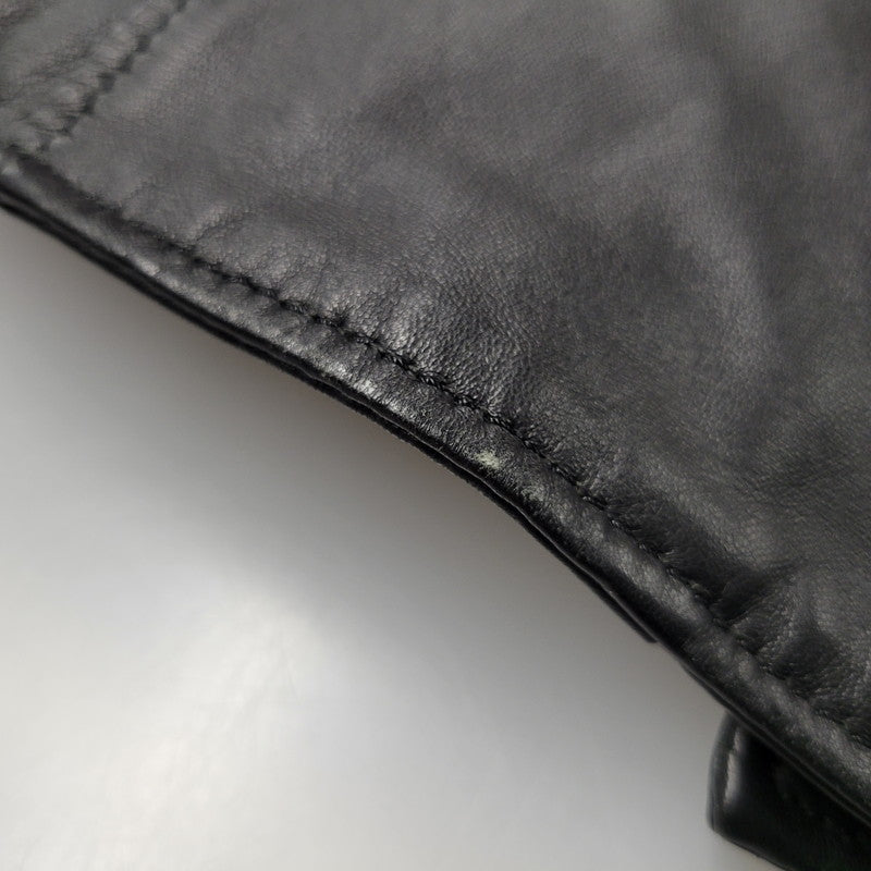 【現状渡し品】【レディース】 VERA PELLE ベラペレ DOUBLE RIDERS JACKET ダブルライダースジャケット イタリア製 アウター 168-260205-as-14-izu サイズ：L カラー：ブラック 万代Net店