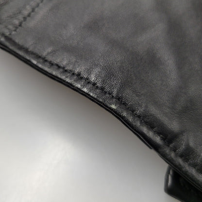 【現状渡し品】【レディース】 VERA PELLE ベラペレ DOUBLE RIDERS JACKET ダブルライダースジャケット イタリア製 アウター 168-260205-as-14-izu サイズ：L カラー：ブラック 万代Net店