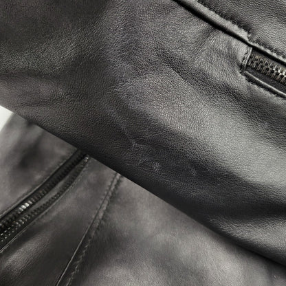 【現状渡し品】【レディース】 VERA PELLE ベラペレ DOUBLE RIDERS JACKET ダブルライダースジャケット イタリア製 アウター 168-260205-as-14-izu サイズ：L カラー：ブラック 万代Net店