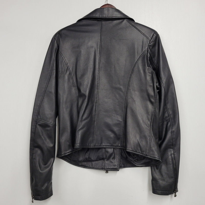 【現状渡し品】【レディース】 VERA PELLE ベラペレ DOUBLE RIDERS JACKET ダブルライダースジャケット イタリア製 アウター 168-260205-as-14-izu サイズ：L カラー：ブラック 万代Net店