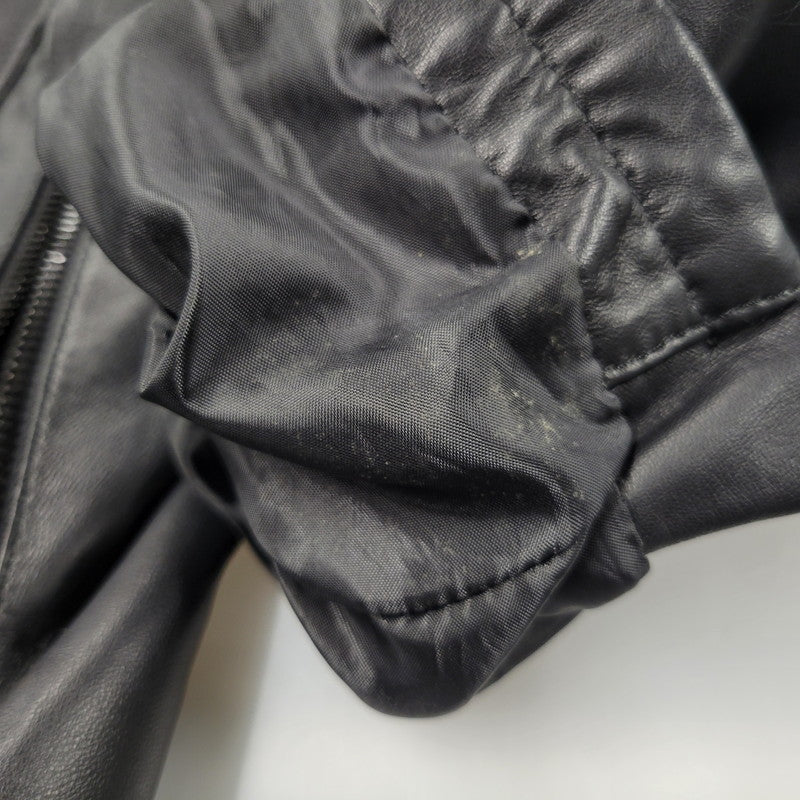 【現状渡し品】【レディース】 VERA PELLE ベラペレ DOUBLE RIDERS JACKET ダブルライダースジャケット イタリア製 アウター 168-260205-as-14-izu サイズ：L カラー：ブラック 万代Net店