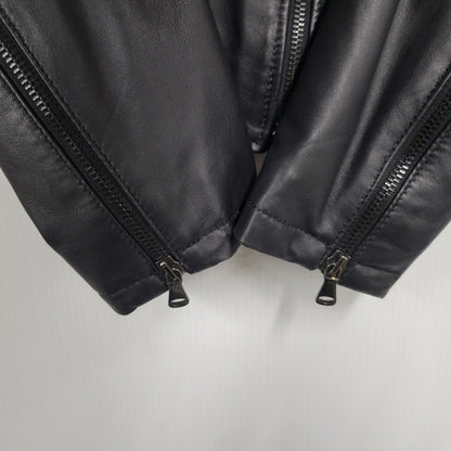 【現状渡し品】【レディース】 VERA PELLE ベラペレ DOUBLE RIDERS JACKET ダブルライダースジャケット イタリア製 アウター 168-260205-as-14-izu サイズ：L カラー：ブラック 万代Net店