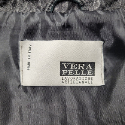 【現状渡し品】【レディース】 VERA PELLE ベラペレ DOUBLE RIDERS JACKET ダブルライダースジャケット イタリア製 アウター 168-260205-as-14-izu サイズ：L カラー：ブラック 万代Net店