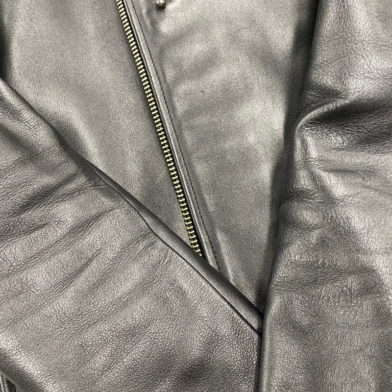 【中古品】【メンズ】 KADOYA カドヤ K'S LEATHER ケーズレザー LRS 1640 COW LEATHER SINGLE RIDERS JACKET カウ レザー シングル ライダース ジャケット アウター 145-260201-kh-13-izu サイズ：S カラー：ブラック 万代Net店