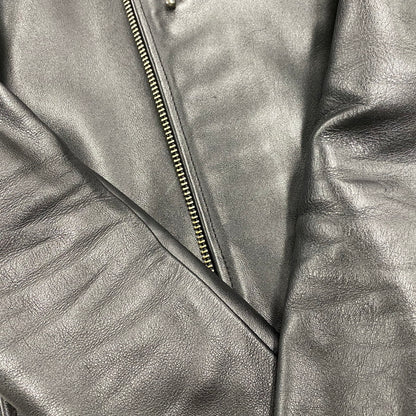 【中古品】【メンズ】 KADOYA カドヤ K'S LEATHER ケーズレザー LRS 1640 COW LEATHER SINGLE RIDERS JACKET カウ レザー シングル ライダース ジャケット アウター 145-260201-kh-13-izu サイズ：S カラー：ブラック 万代Net店