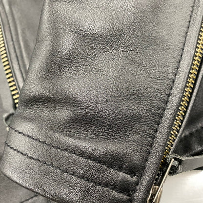 【中古品】【メンズ】 KADOYA カドヤ K'S LEATHER ケーズレザー LRS 1640 COW LEATHER SINGLE RIDERS JACKET カウ レザー シングル ライダース ジャケット アウター 145-260201-kh-13-izu サイズ：S カラー：ブラック 万代Net店