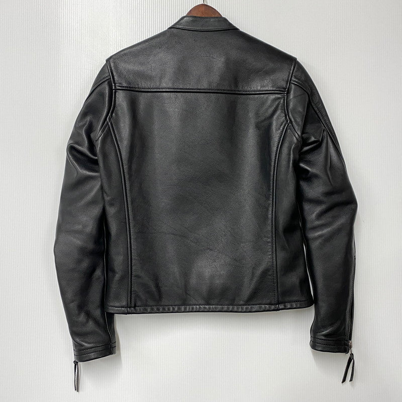 【中古品】【メンズ】 KADOYA カドヤ K'S LEATHER ケーズレザー LRS 1640 COW LEATHER SINGLE RIDERS JACKET カウ レザー シングル ライダース ジャケット アウター 145-260201-kh-13-izu サイズ：S カラー：ブラック 万代Net店