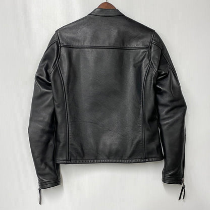 【中古品】【メンズ】 KADOYA カドヤ K'S LEATHER ケーズレザー LRS 1640 COW LEATHER SINGLE RIDERS JACKET カウ レザー シングル ライダース ジャケット アウター 145-260201-kh-13-izu サイズ：S カラー：ブラック 万代Net店