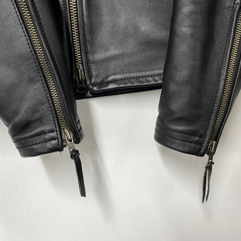 【中古品】【メンズ】 KADOYA カドヤ K'S LEATHER ケーズレザー LRS 1640 COW LEATHER SINGLE RIDERS JACKET カウ レザー シングル ライダース ジャケット アウター 145-260201-kh-13-izu サイズ：S カラー：ブラック 万代Net店