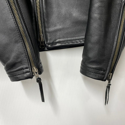 【中古品】【メンズ】 KADOYA カドヤ K'S LEATHER ケーズレザー LRS 1640 COW LEATHER SINGLE RIDERS JACKET カウ レザー シングル ライダース ジャケット アウター 145-260201-kh-13-izu サイズ：S カラー：ブラック 万代Net店