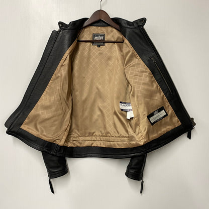 【中古品】【メンズ】 KADOYA カドヤ K'S LEATHER ケーズレザー LRS 1640 COW LEATHER SINGLE RIDERS JACKET カウ レザー シングル ライダース ジャケット アウター 145-260201-kh-13-izu サイズ：S カラー：ブラック 万代Net店