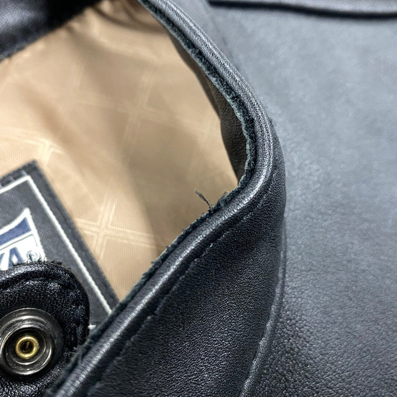 【中古品】【メンズ】 KADOYA カドヤ K'S LEATHER ケーズレザー LRS 1640 COW LEATHER SINGLE RIDERS JACKET カウ レザー シングル ライダース ジャケット アウター 145-260201-kh-13-izu サイズ：S カラー：ブラック 万代Net店